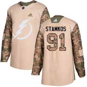 Herren Tampa Bay Lightning Eishockey Trikot Steven Stamkos #91 Authentic Camo Veterans Day Practice